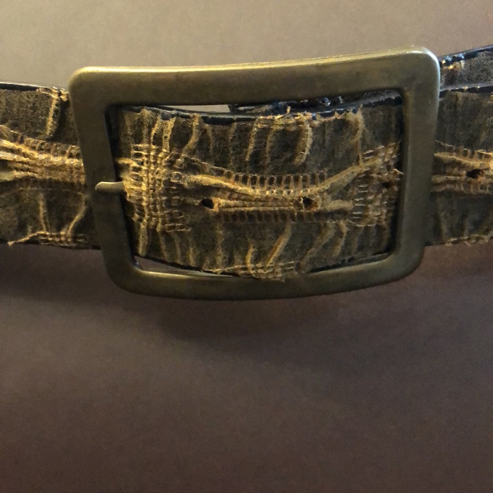 Faux leather wide belt size 34, vintage